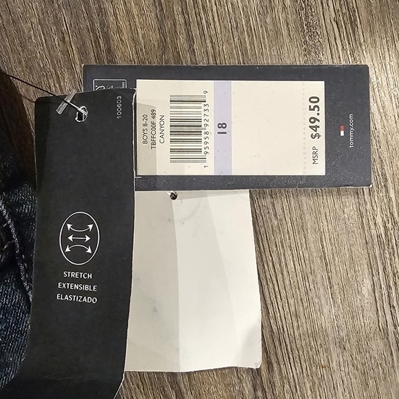 Tommy Hilfiger Boys Size 18 Blue Stretch Skinny Jeans - Picture 6 of 8